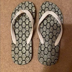 Ivory Ella flip flops size 8